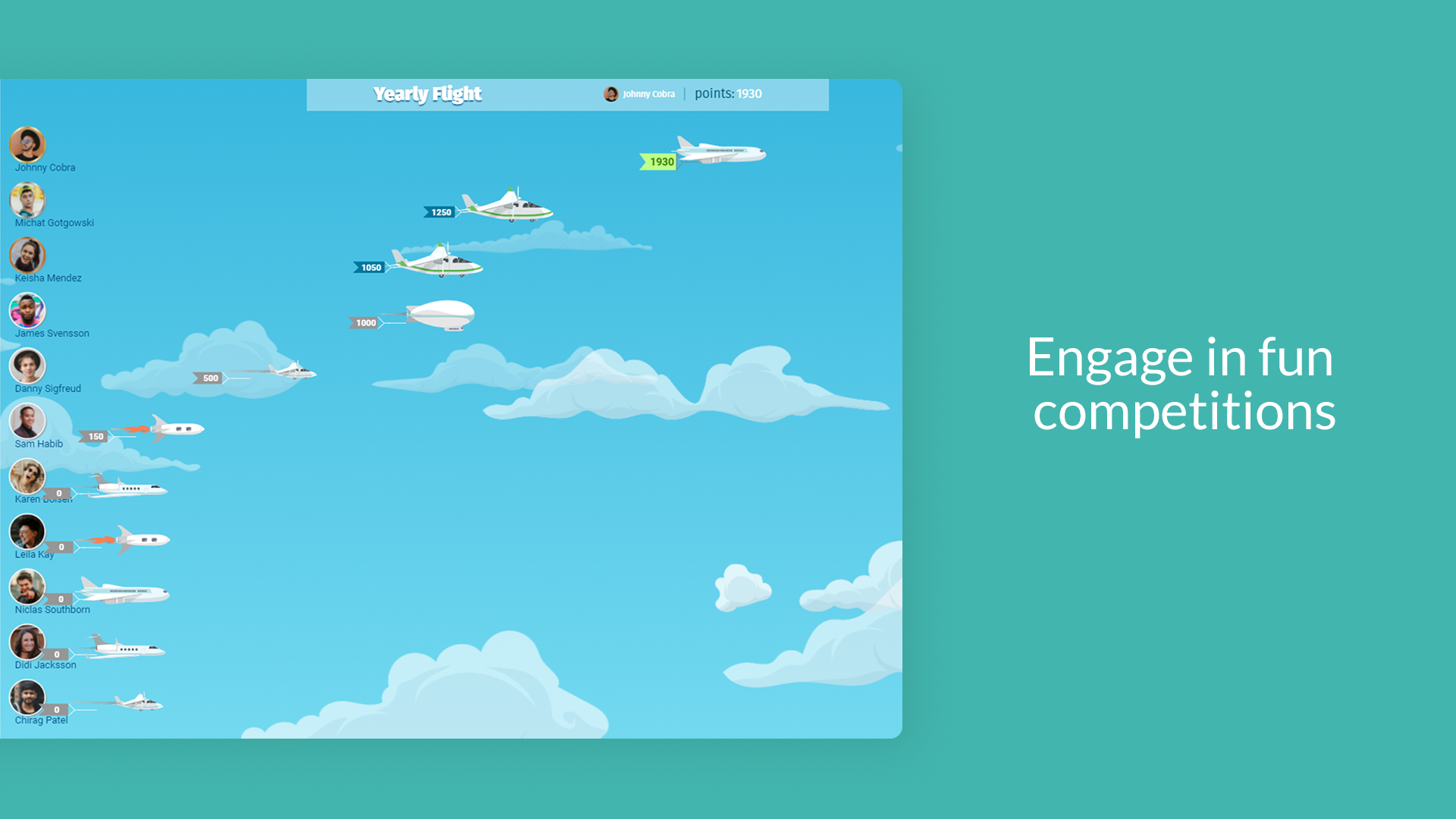 Engage in fun competitions and leaderboards