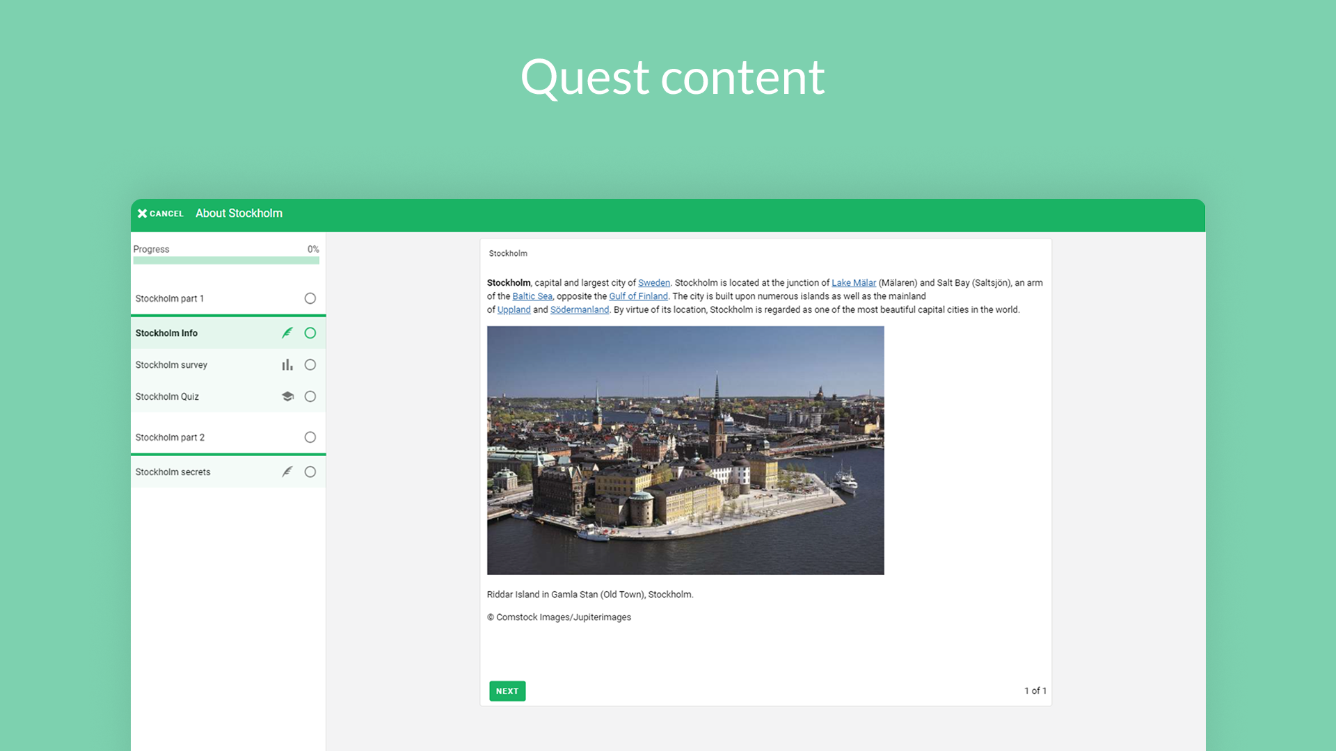 Quest content