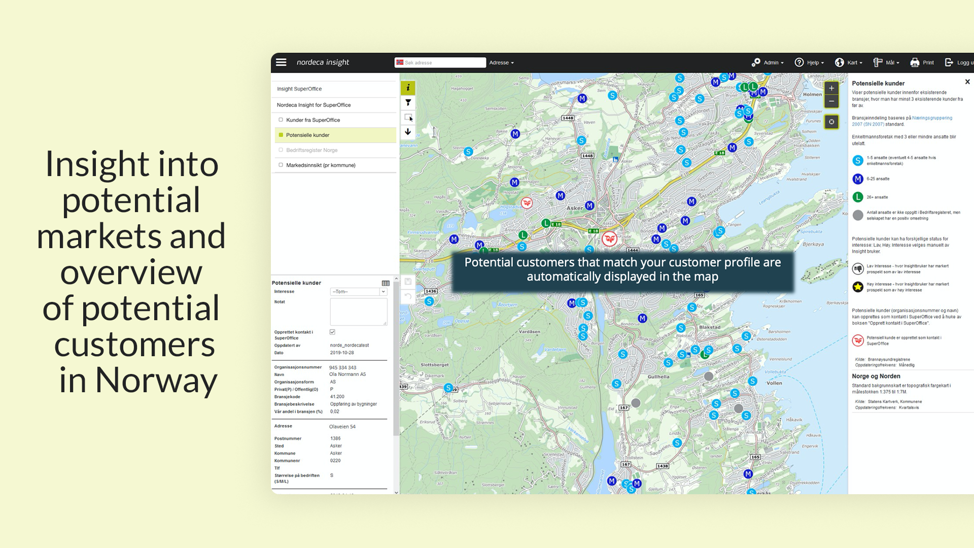 Insight into potential markets and overview of potential customers in Norway