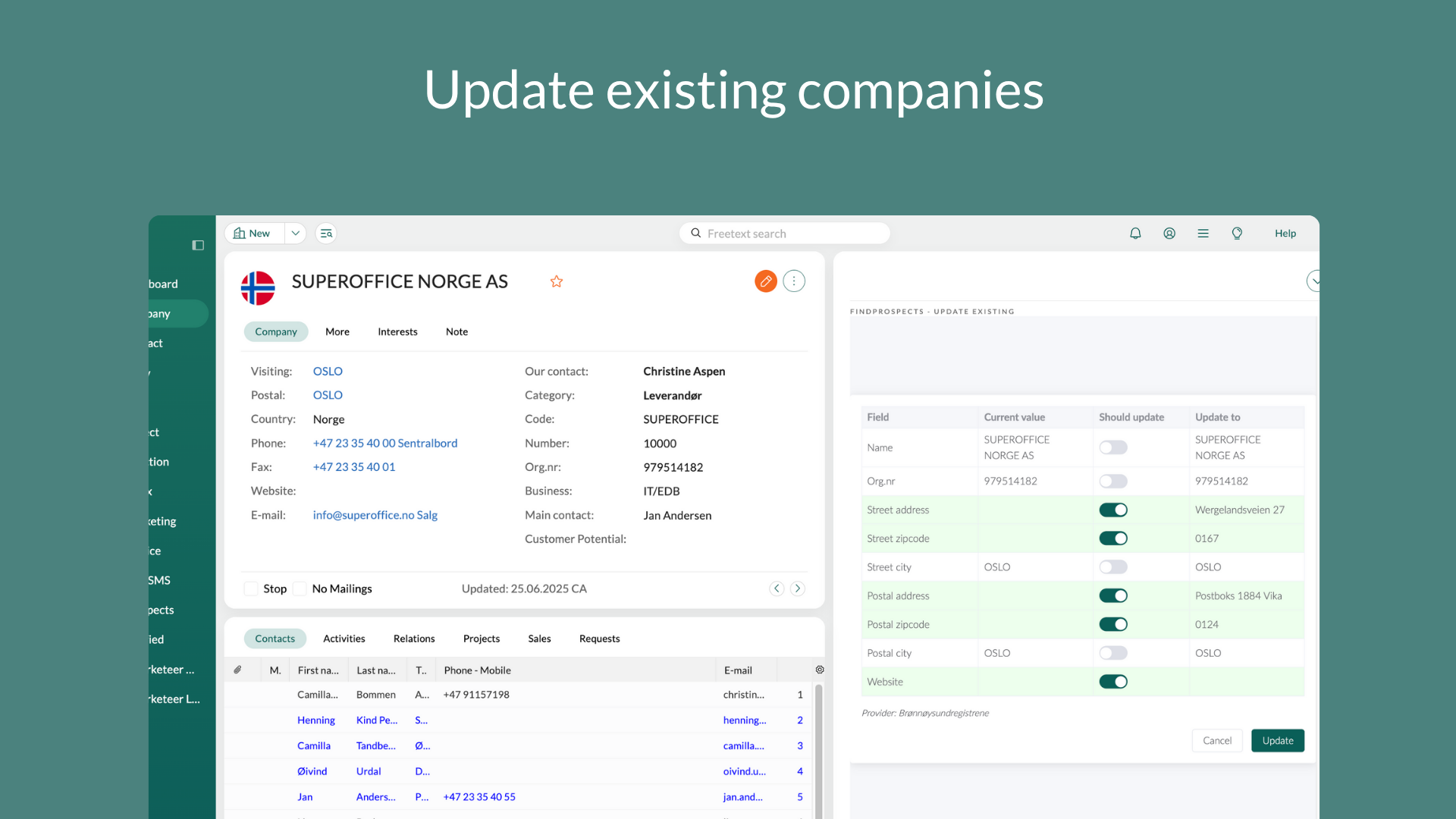 Update Existing