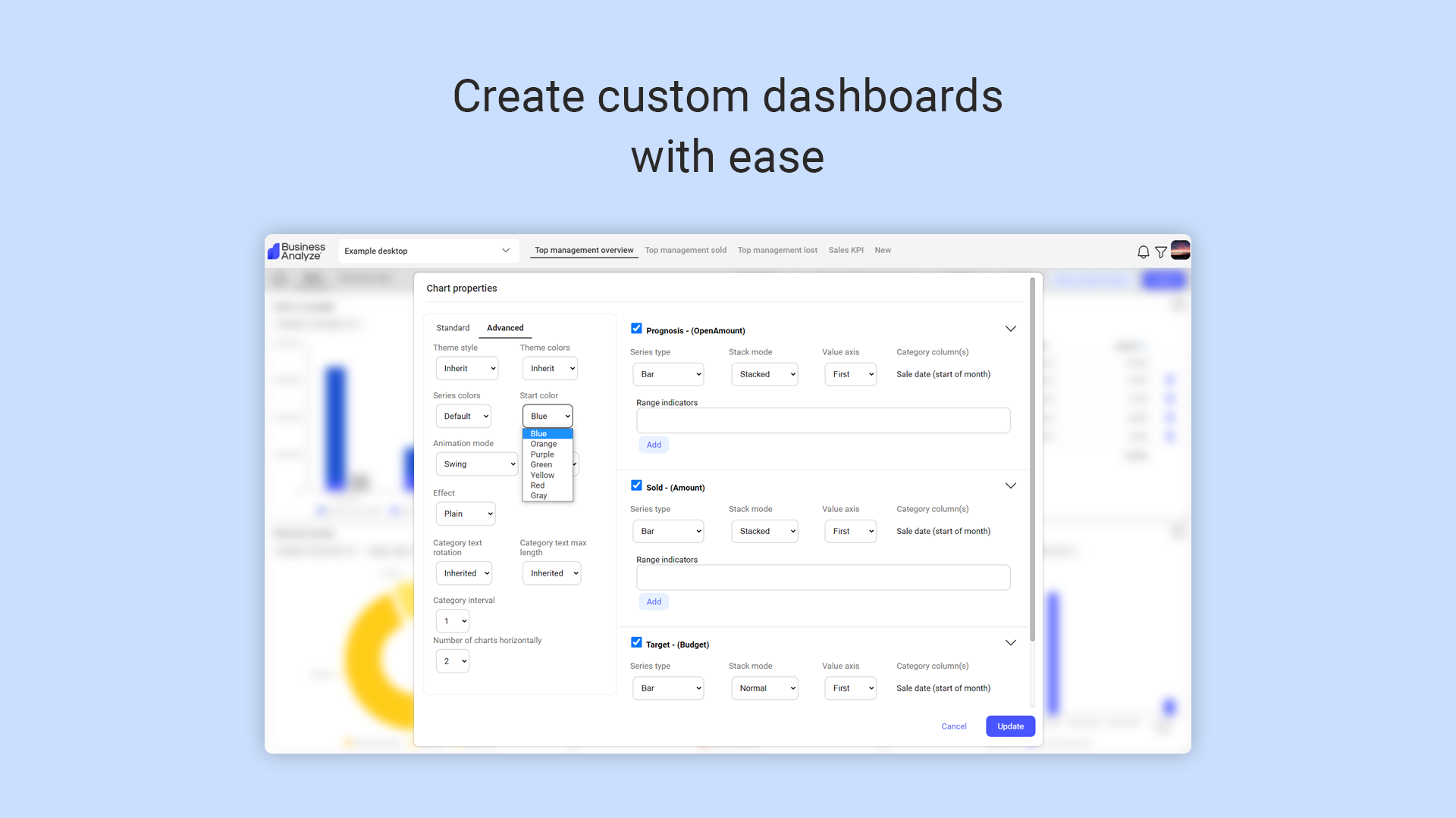 7. Create custom dashboards with ease.