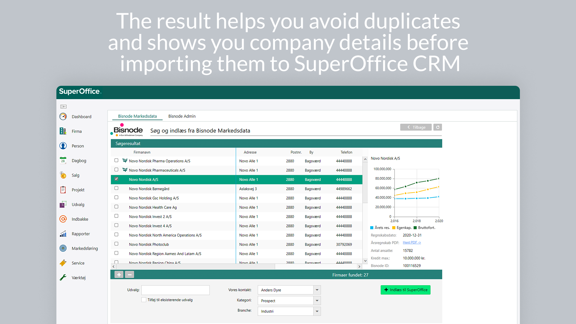 4 The result helps you avoid duplicates and shows you company details before importing them to SuperOffice .png