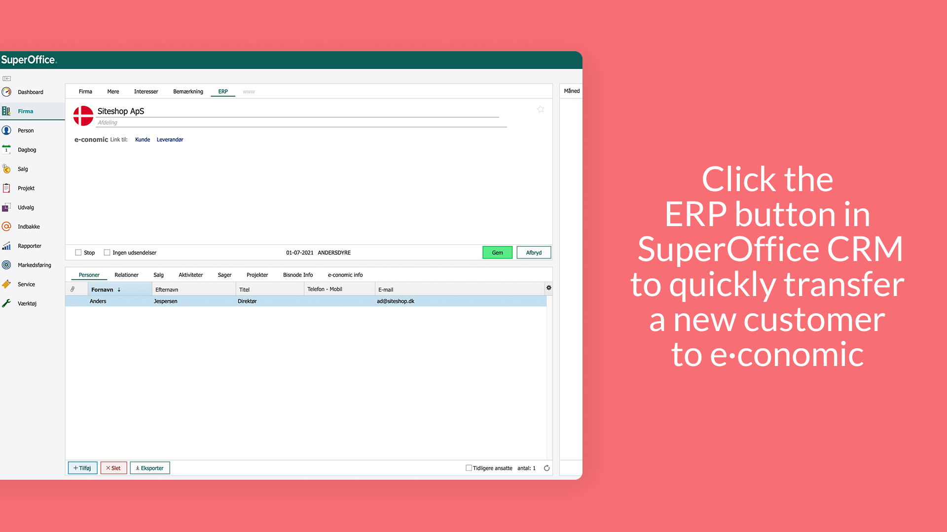 1 Click the ERP button in SuperOffice to quickly transfer a new customer to e·conomic .png