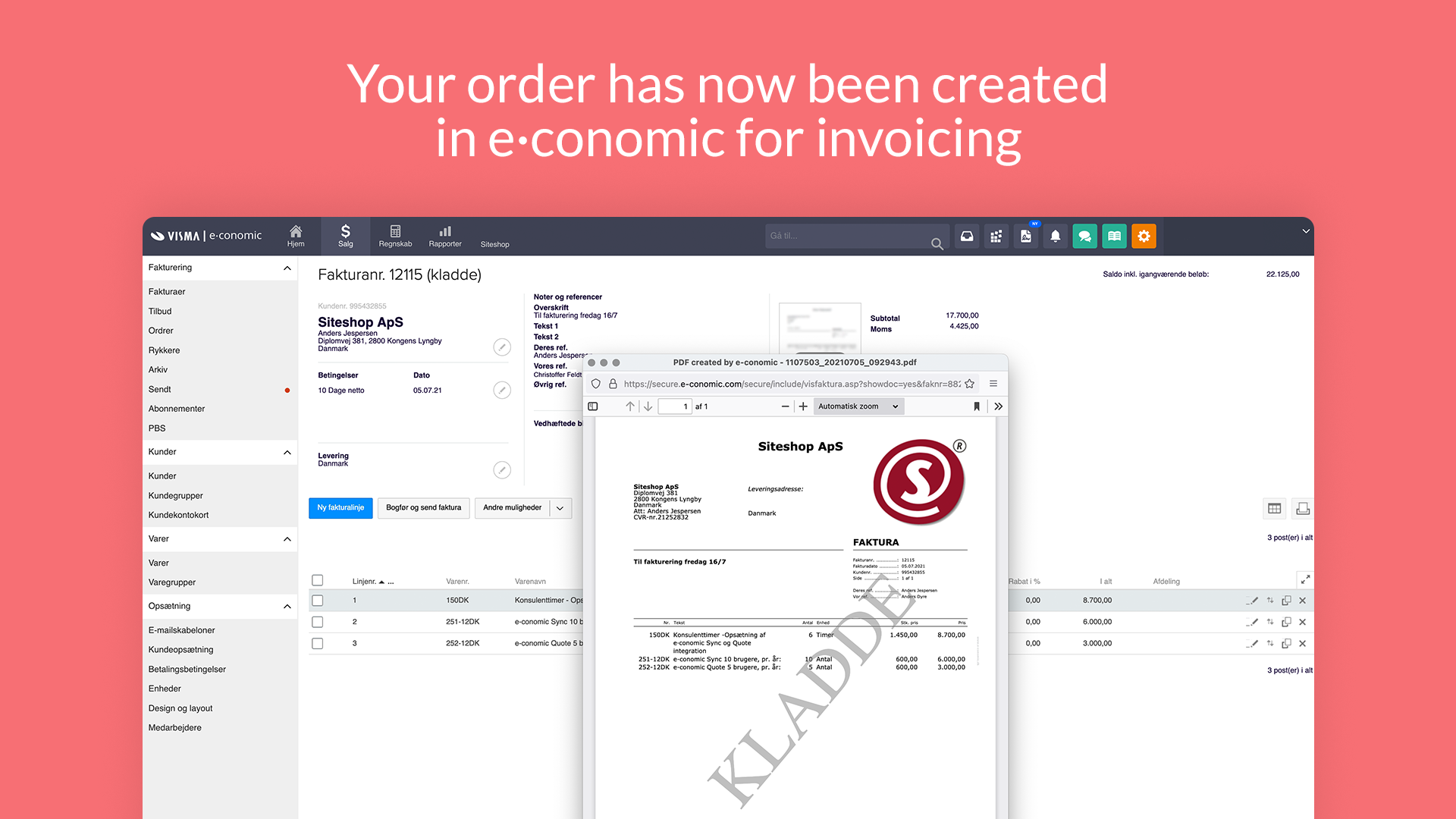 8 Your order has now been created in e·conomic for invoicing .png