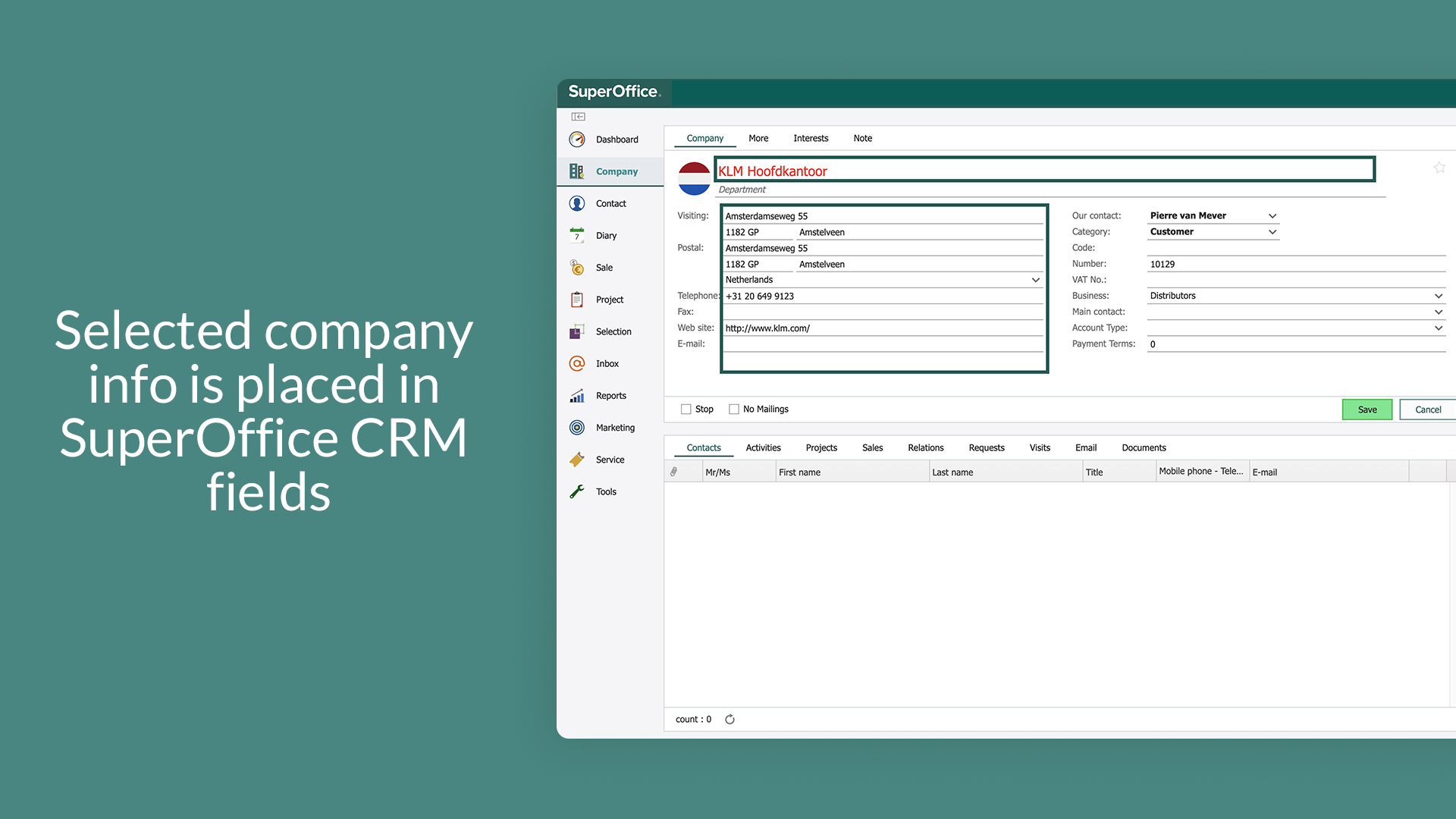 2. Selected company info is placed in SuperOffice CRM fields.png