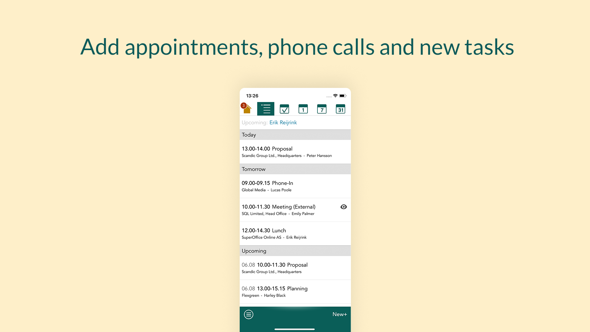 1 Add appointments, pohone calls and new tasks.png