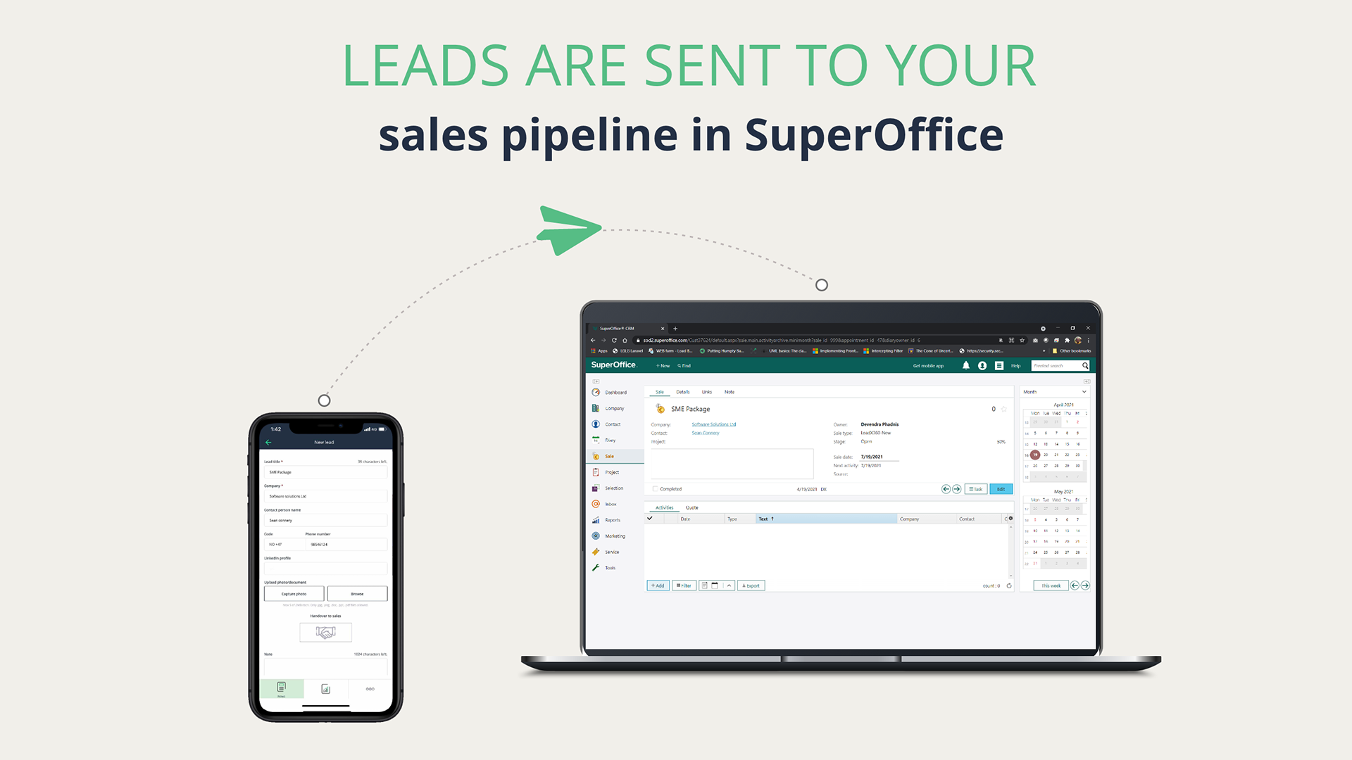Send leads to your SuperOffice pipeline