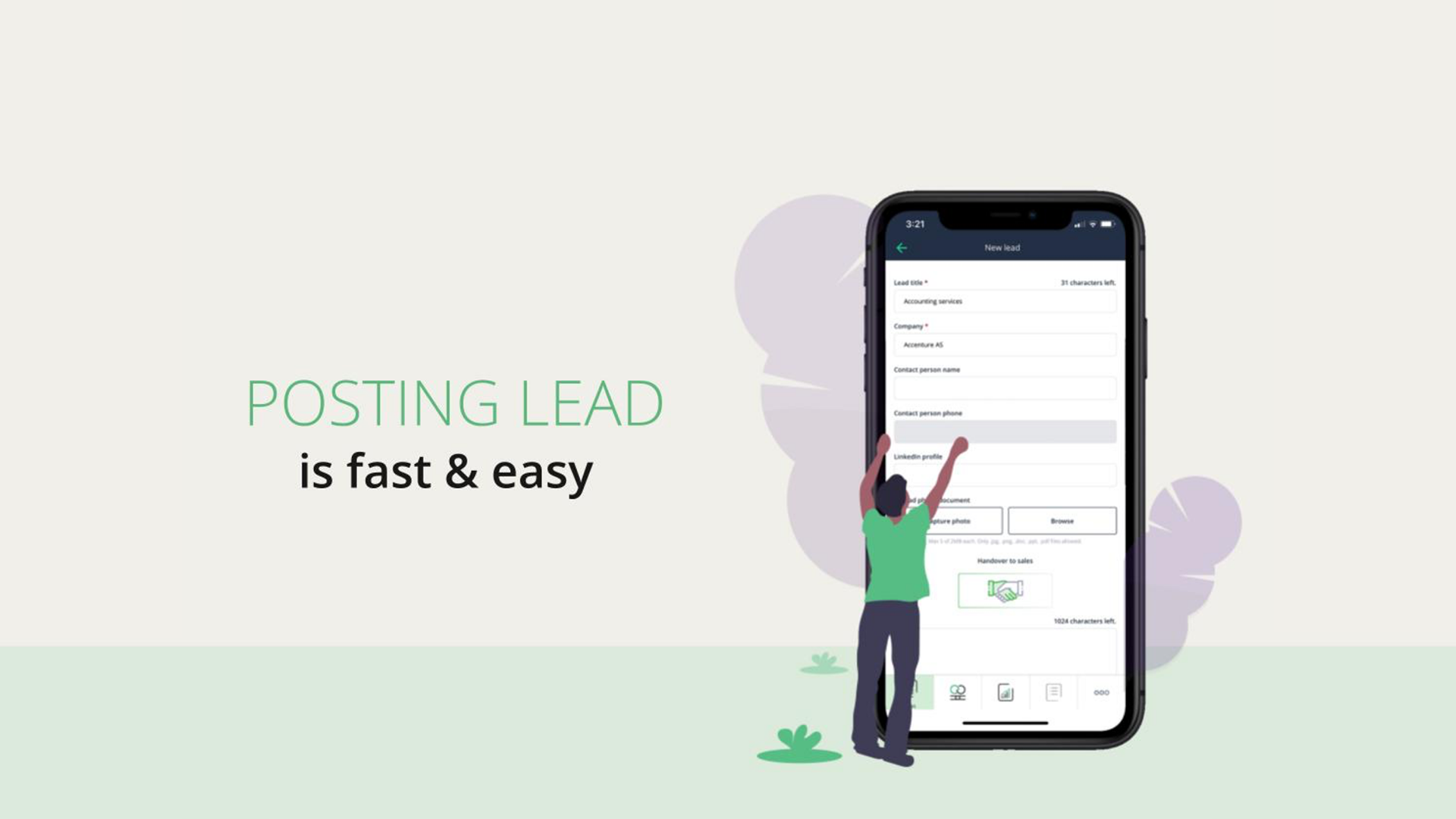 Fast and easy posting of leads